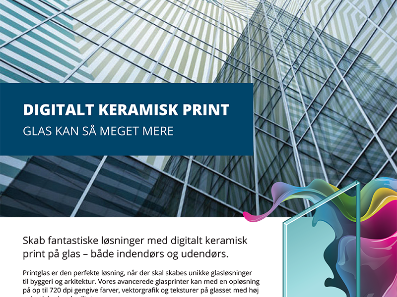 Datablad vedr. digital keramisk print på dansk