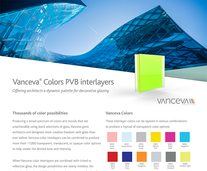 Vanceva® Colour Product Data Sheet